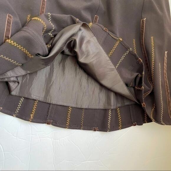 Anthropologie Tribal Velvet Ribbons & Embroidery Ballet Core Skirt NWOT Size 6 - Picture 6 of 10